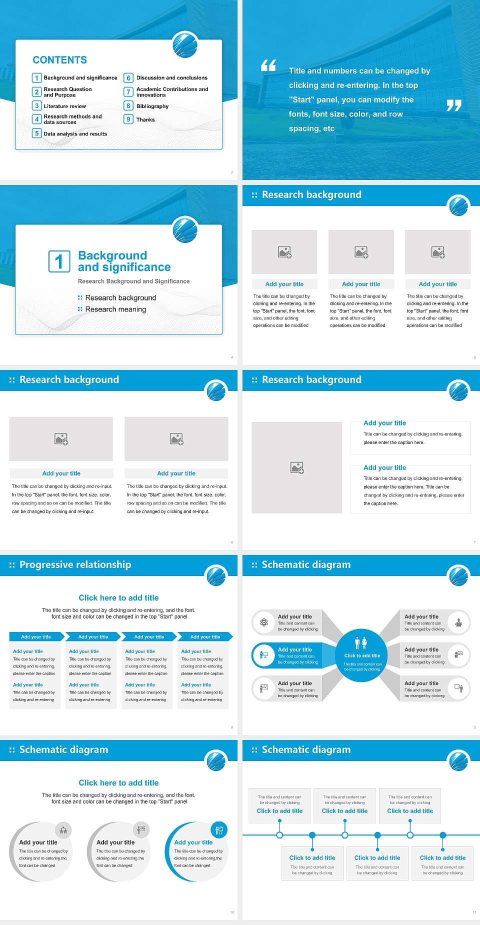 The Glocal University Graduation Thesis Defense PPT Template4:3 ratio PPT effect preview image2