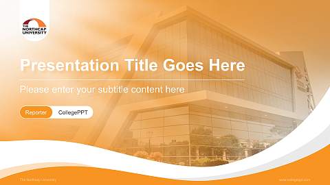 The Northcap University Lecture Sharing and Networking Event PPT Template