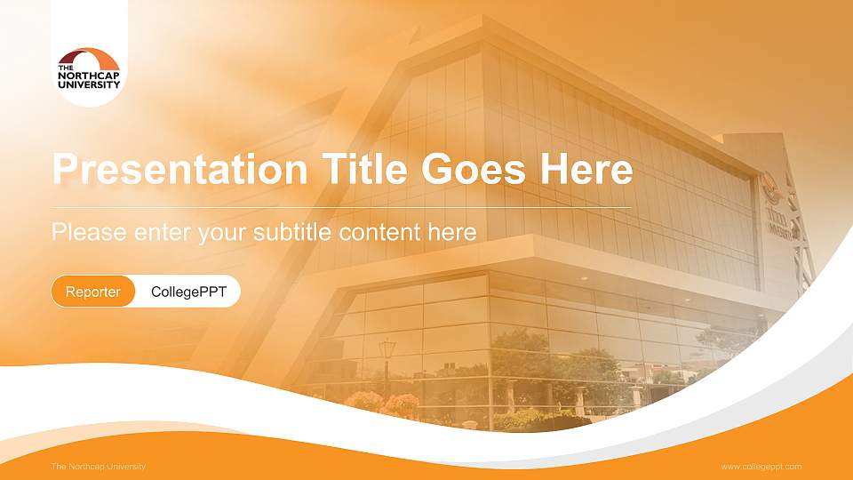 The Northcap University Lecture Sharing and Networking Event PPT Template16:9 ratio PPT effect preview image