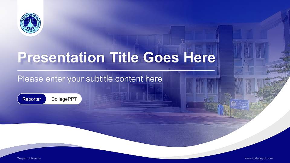 Tezpur University Lecture Sharing and Networking Event PPT Template16:9 ratio PPT effect preview image