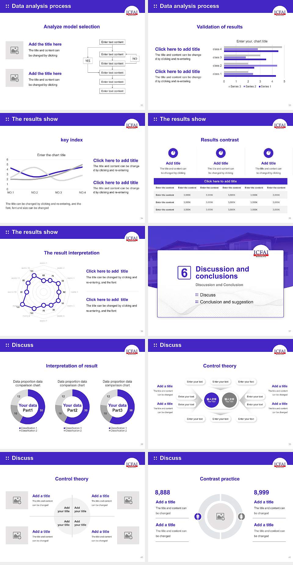 The Institute of Chartered Financial Analysts of India University (Meghalaya) Graduation Thesis Defense PPT Template4:3 ratio PPT effect preview image5