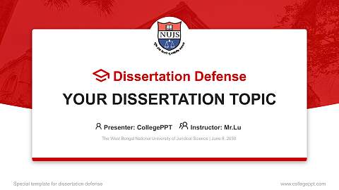 The West Bengal National University of Juridical Science Graduation Thesis Defense PPT Template