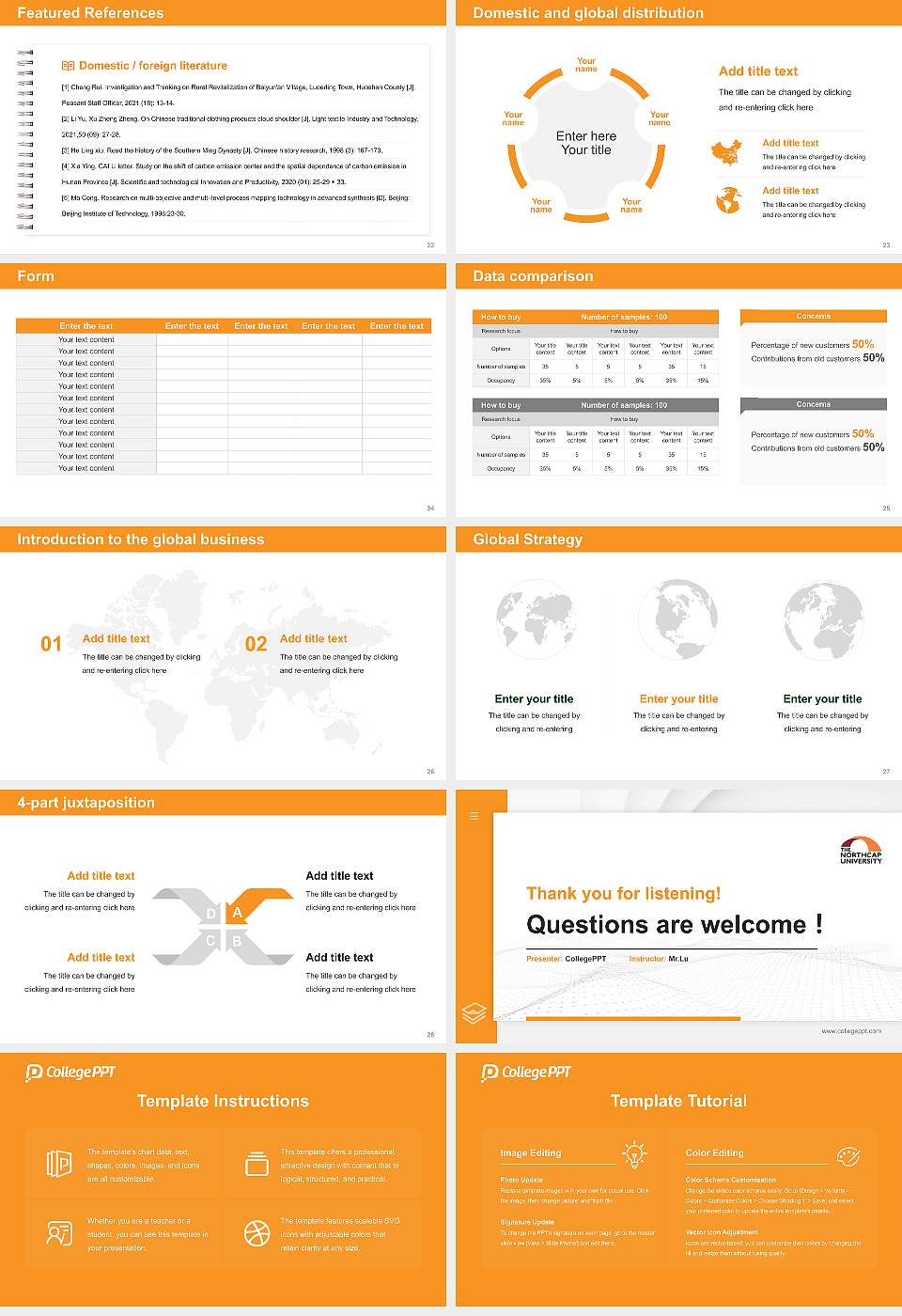 The Northcap University Thesis Proposal/Graduation Defense PPT Template16:9 ratio PPT effect preview image4