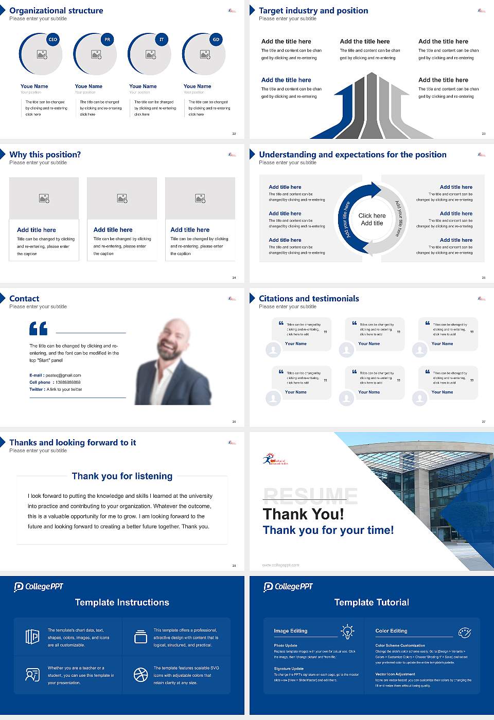 TERI School of Advanced Studies Resume PPT Template16:9 ratio PPT effect preview image4