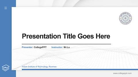 Indian Institute of Technology, Roorkee Thesis Proposal/Graduation Defense PPT Template