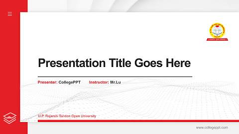U.P. Rajarshi Tandon Open University Thesis Proposal/Graduation Defense PPT Template