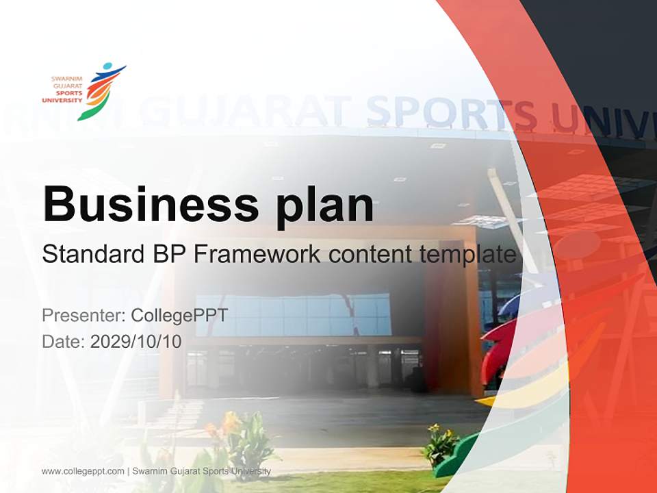 Swarnim Gujarat Sports University Competition/Entrepreneurship Contest PPT Template4:3 ratio PPT effect preview image9