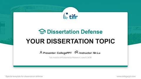 Tata Institute of Fundamental Research Graduation Thesis Defense PPT Template