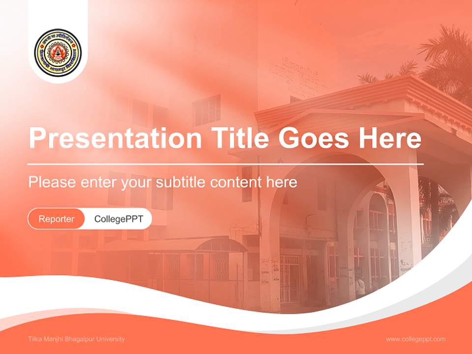 Tilka Manjhi Bhagalpur University Lecture Sharing and Networking Event PPT Template4:3 ratio PPT effect preview image4
