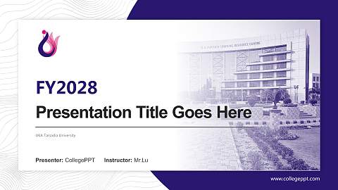 UKA Tarsadia University Academic Presentation/Research Findings Report PPT Template