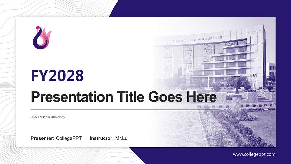 UKA Tarsadia University Academic Presentation/Research Findings Report PPT Template16:9 ratio PPT effect preview image