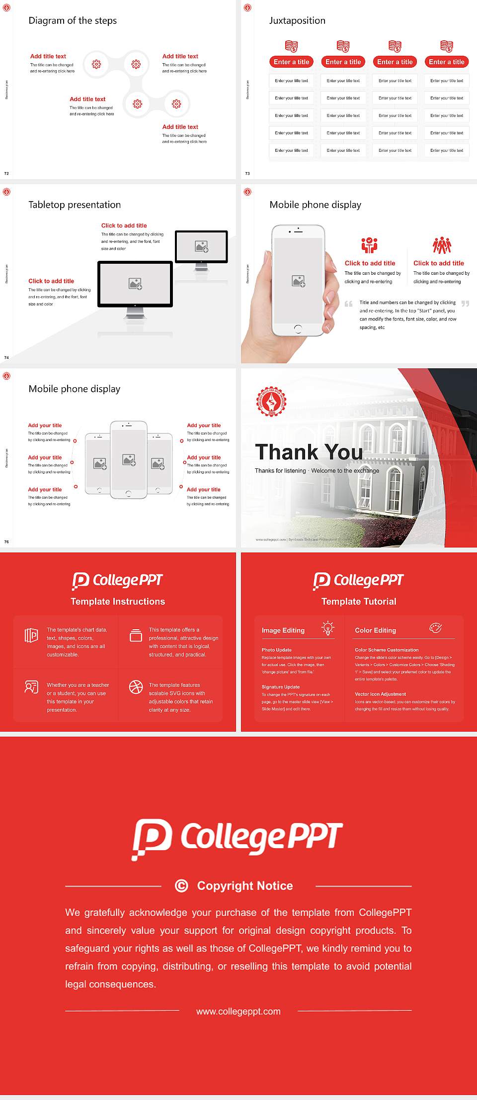 Symbiosis Skills and Professional University Competition/Entrepreneurship Contest PPT Template4:3 ratio PPT effect preview image9