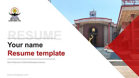 Swami Ramanand Teerth Marathwada University Resume PPT Template