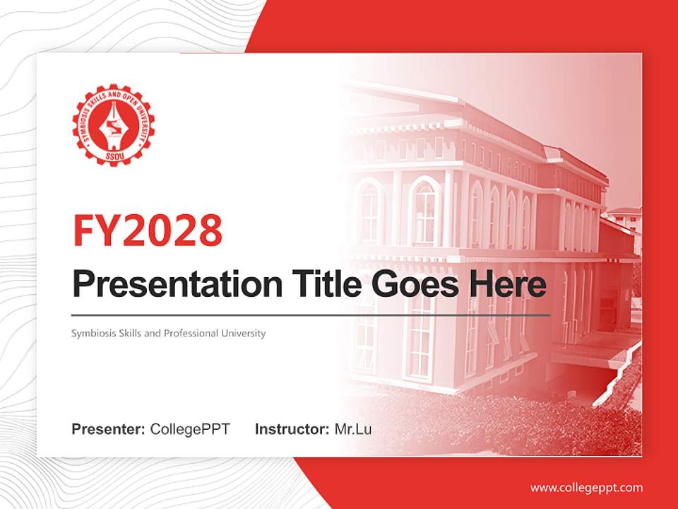 Symbiosis Skills and Professional University Academic Presentation/Research Findings Report PPT Template4:3 ratio PPT effect preview image5