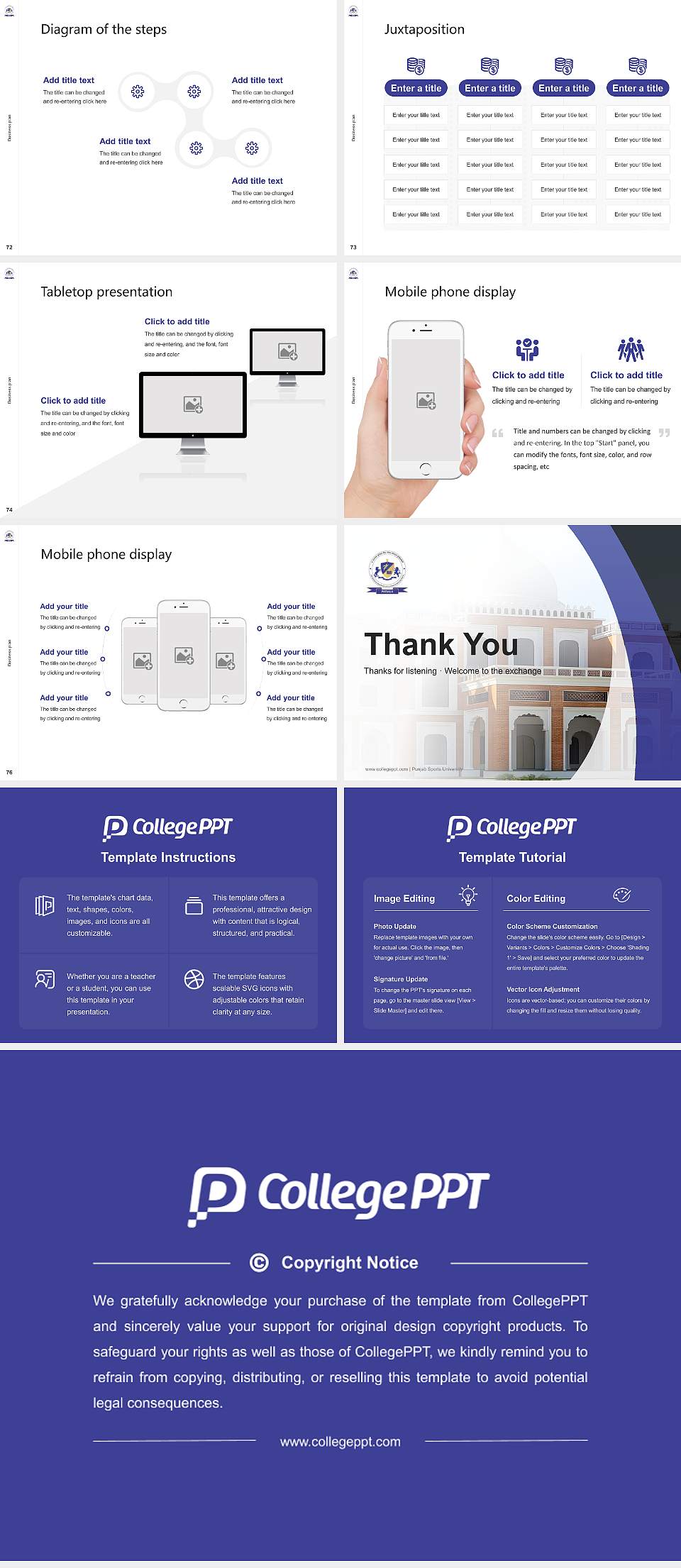 Punjab Sports University Competition/Entrepreneurship Contest PPT Template4:3 ratio PPT effect preview image9