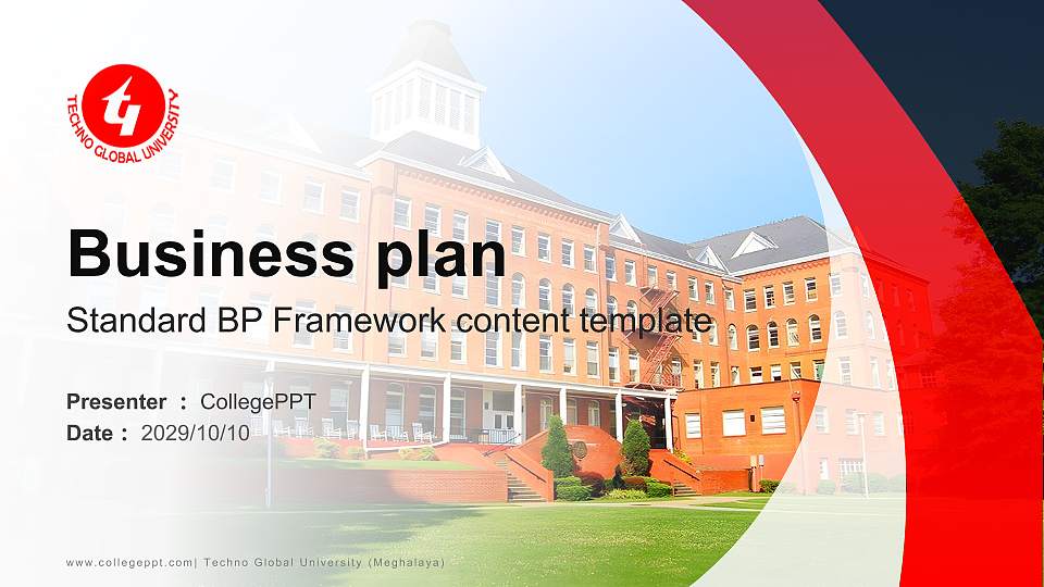 Techno Global University (Meghalaya) Competition/Entrepreneurship Contest PPT Template16:9 ratio PPT effect preview image