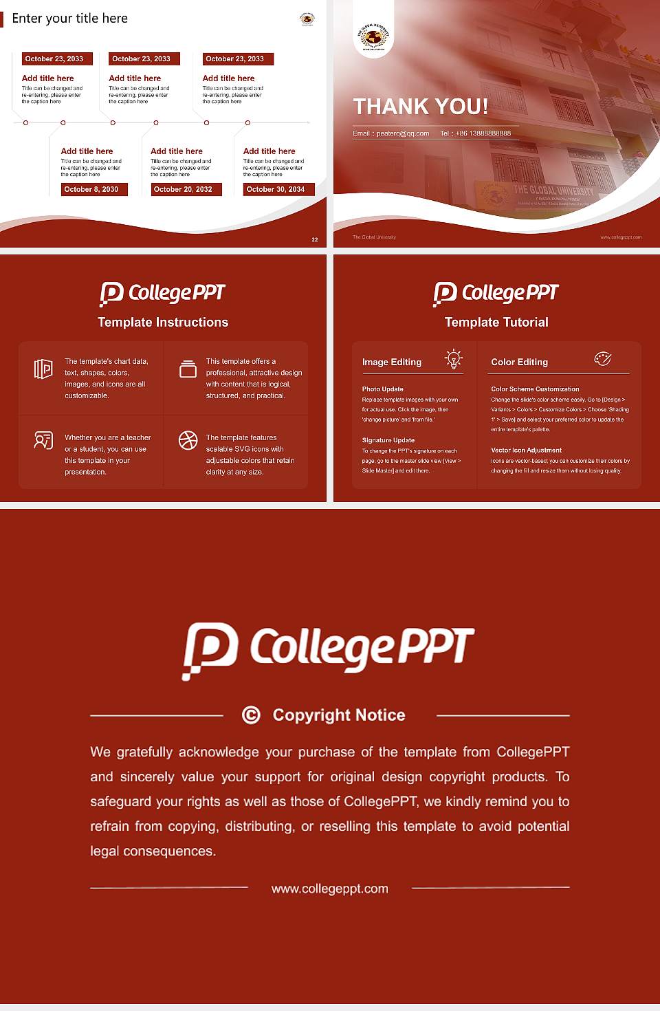 The Global University Lecture Sharing and Networking Event PPT Template4:3 ratio PPT effect preview image4