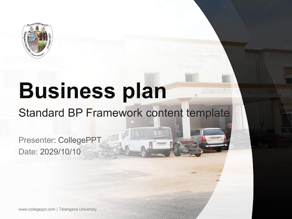 Telangana University Competition/Entrepreneurship Contest PPT Template4:3 ratio PPT effect preview image9