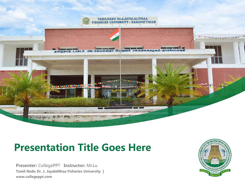 Tamil Nadu Dr. J. Jayalalithaa Fisheries University Course/Courseware Creation PPT Template4:3 ratio PPT effect preview image5