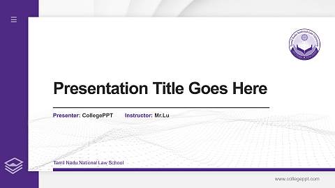 Tamil Nadu National Law School Thesis Proposal/Graduation Defense PPT Template
