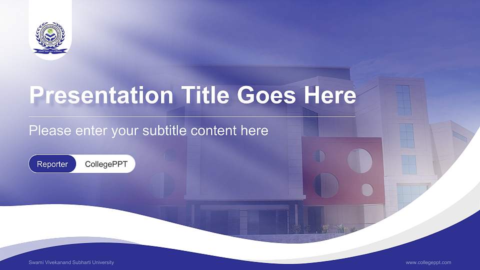 Swami Vivekanand Subharti University Lecture Sharing and Networking Event PPT Template16:9 ratio PPT effect preview image