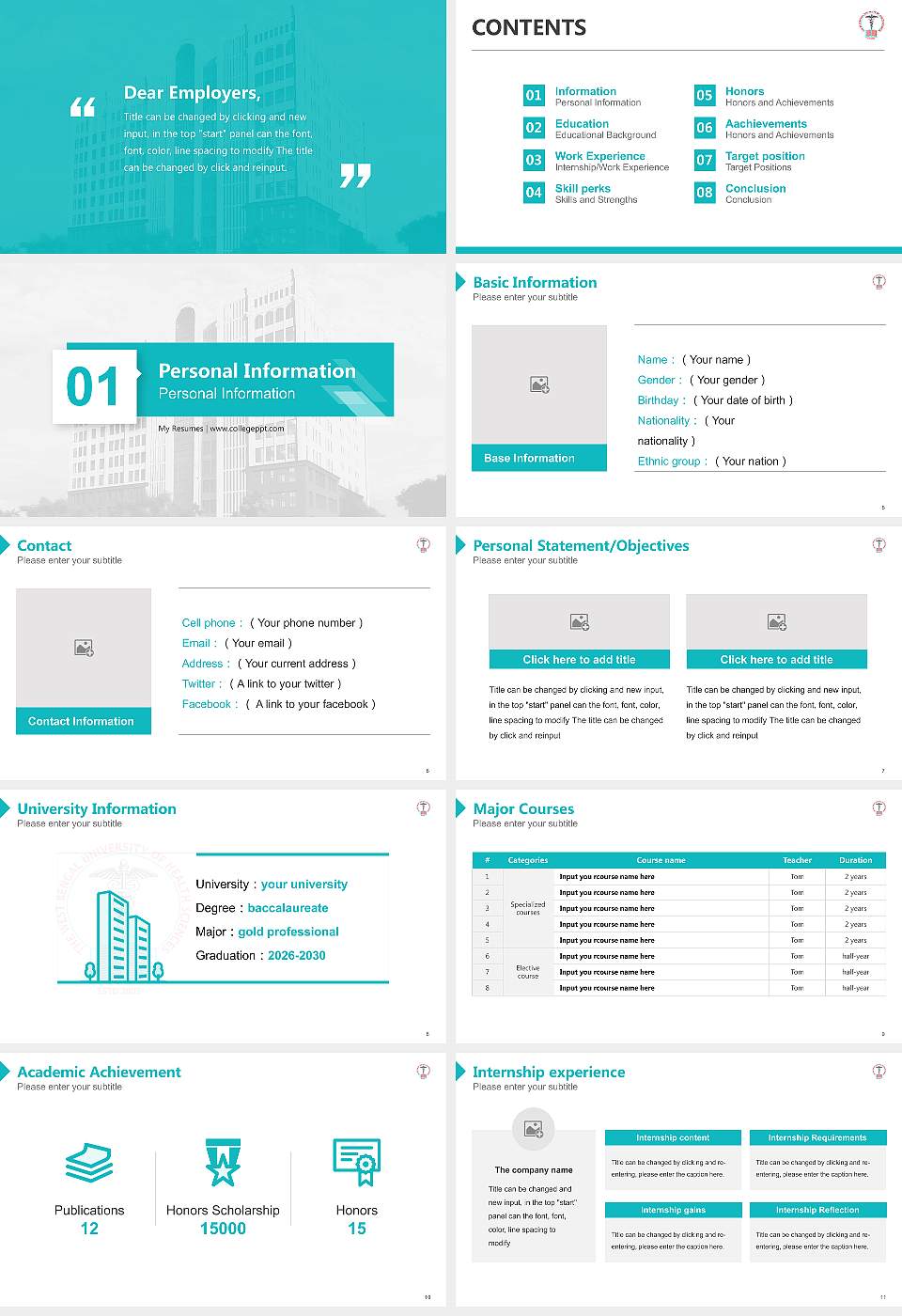 The West Bengal University of Health Sciences Resume PPT Template16:9 ratio PPT effect preview image2