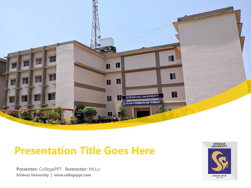 Srinivas University Course/Courseware Creation PPT Template4:3 ratio PPT effect preview image5