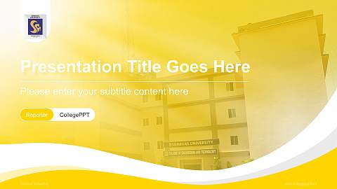 Srinivas University Lecture Sharing and Networking Event PPT Template