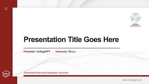 Thunchath Ezhuthachan Malayalam University Thesis Proposal/Graduation Defense PPT Template