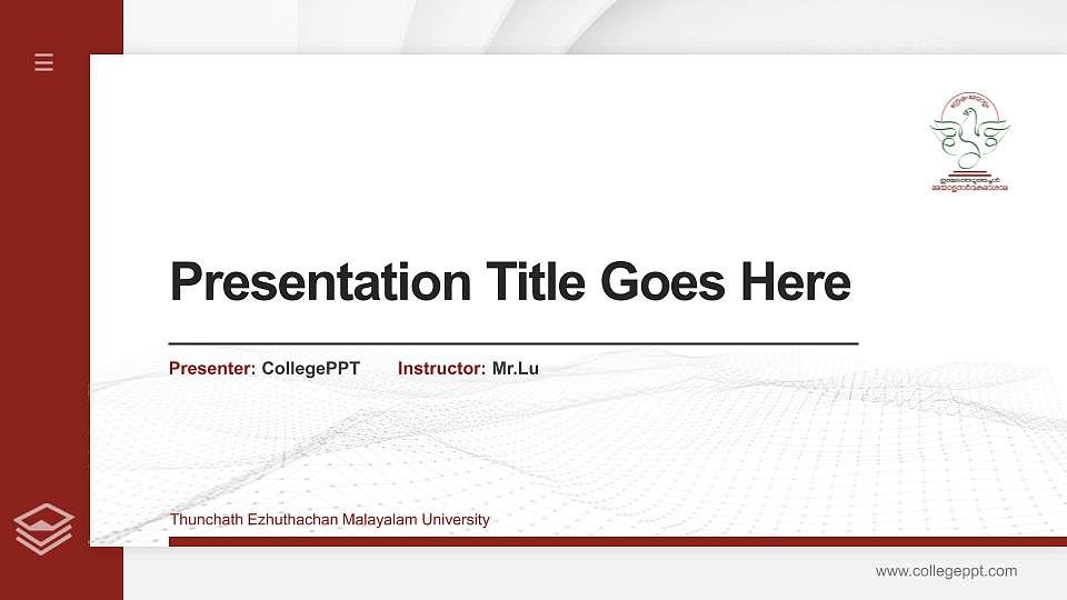 Thunchath Ezhuthachan Malayalam University Thesis Proposal/Graduation Defense PPT Template16:9 ratio PPT effect preview image