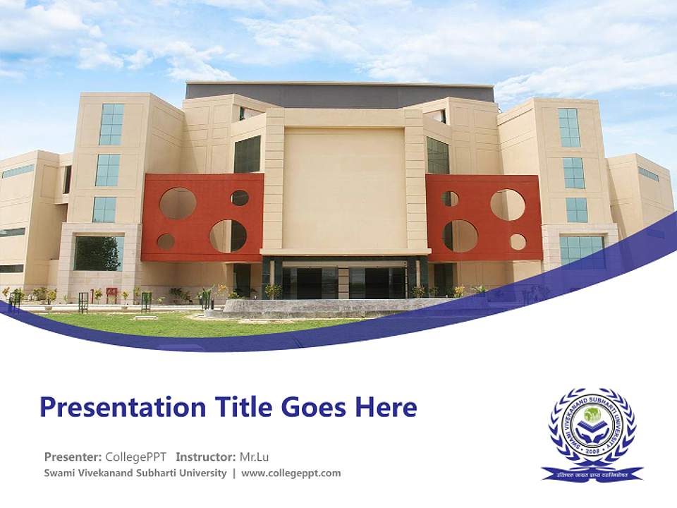 Swami Vivekanand Subharti University Course/Courseware Creation PPT Template4:3 ratio PPT effect preview image5