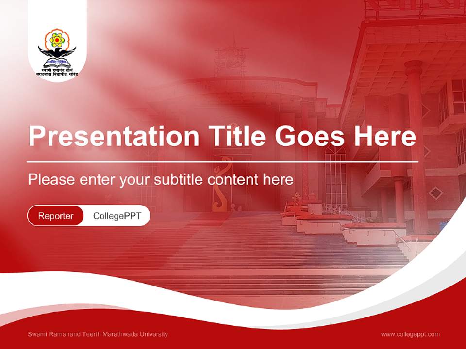 Swami Ramanand Teerth Marathwada University Lecture Sharing and Networking Event PPT Template4:3 ratio PPT effect preview image4