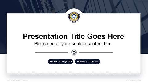 Tilak Maharashtra Vidyapeeth National Scholarship Defense PPT Template