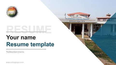 The Global Open University Resume PPT Template