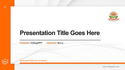 Teerthanker Mahaveer University Thesis Proposal/Graduation Defense PPT Template