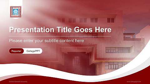 Central Sanskrit University Lecture Sharing and Networking Event PPT Template