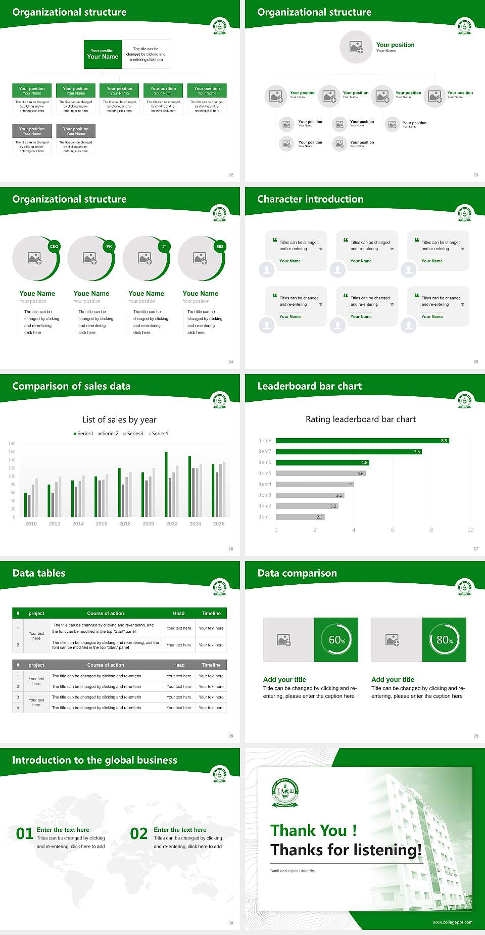 Tamil Nadu Open University Academic Presentation/Research Findings Report PPT Template4:3 ratio PPT effect preview image4