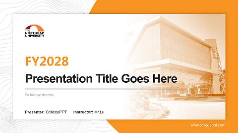 The Northcap University Academic Presentation/Research Findings Report PPT Template