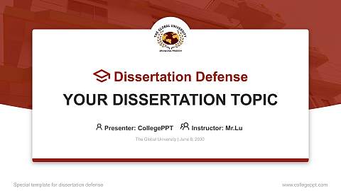 The Global University Graduation Thesis Defense PPT Template