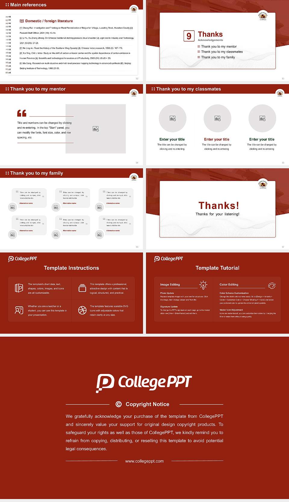 The Global University Graduation Thesis Defense PPT Template16:9 ratio PPT effect preview image7
