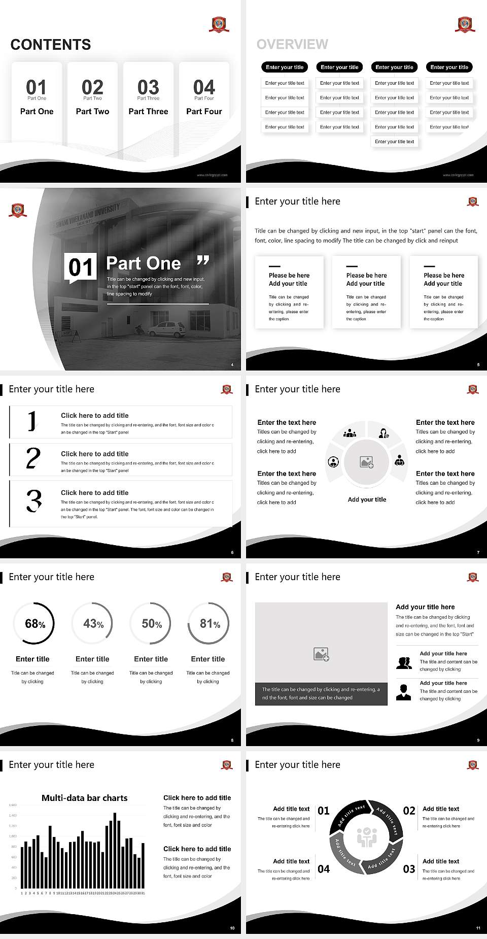 Swami Vivekanand University Lecture Sharing and Networking Event PPT Template4:3 ratio PPT effect preview image2
