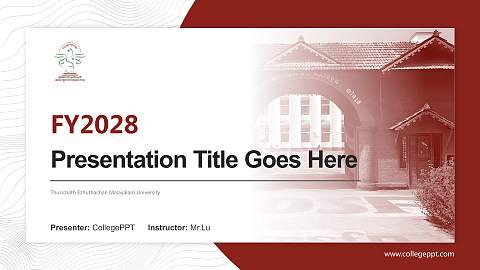 Thunchath Ezhuthachan Malayalam University Academic Presentation/Research Findings Report PPT Template