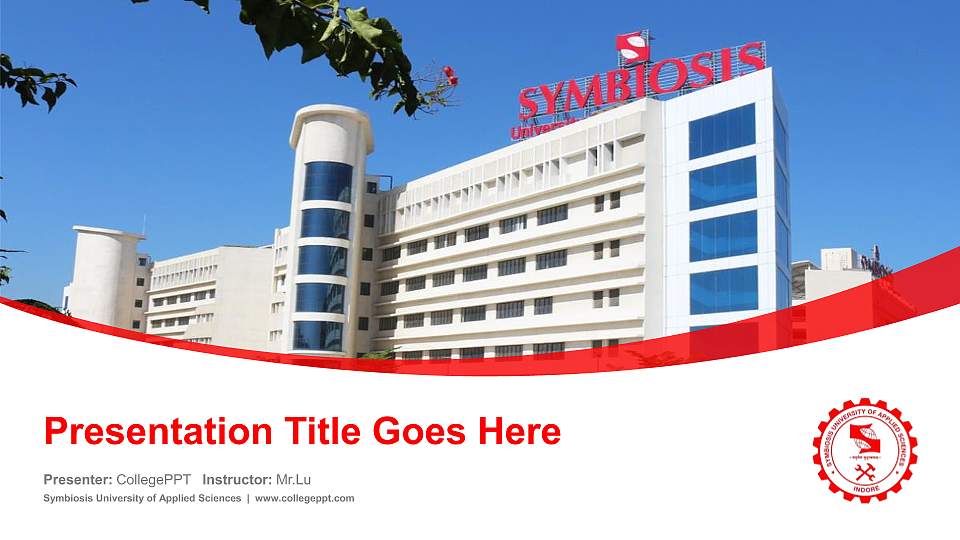 Symbiosis University of Applied Sciences Course/Courseware Creation PPT Template16:9 ratio PPT effect preview image