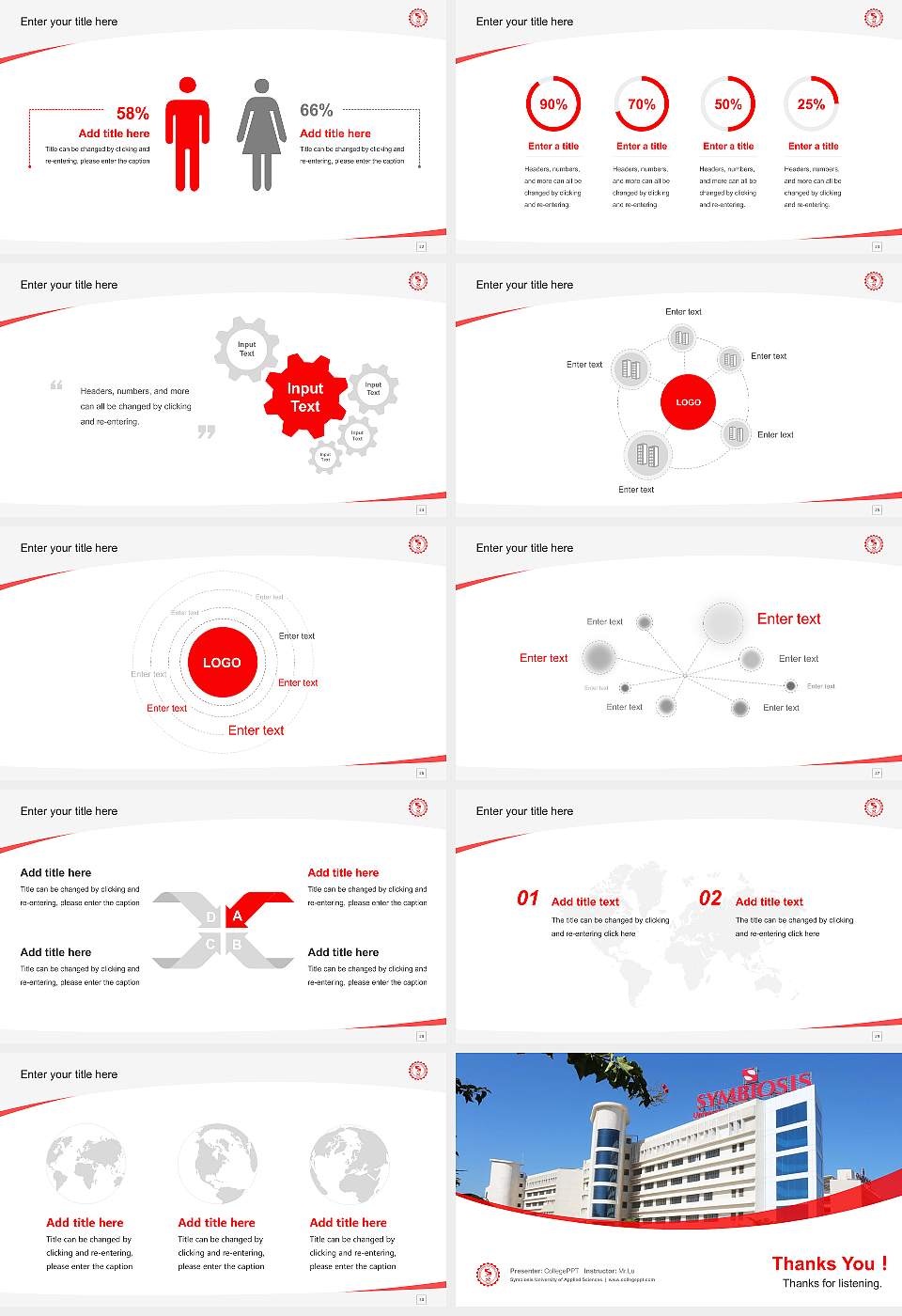 Symbiosis University of Applied Sciences Course/Courseware Creation PPT Template16:9 ratio PPT effect preview image4