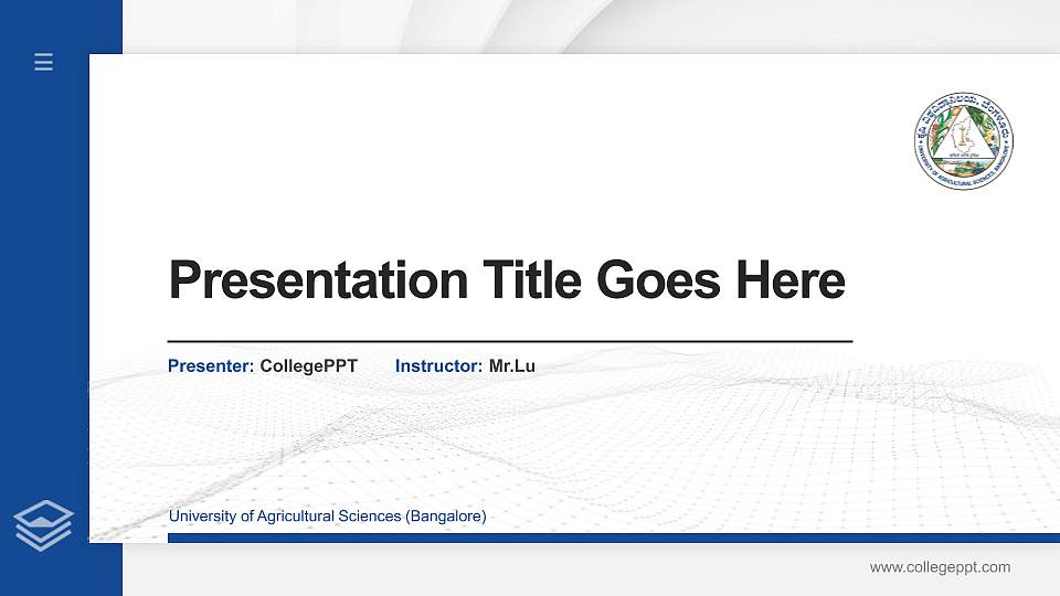 University of Agricultural Sciences (Bangalore) Thesis Proposal/Graduation Defense PPT Template16:9 ratio PPT effect preview image