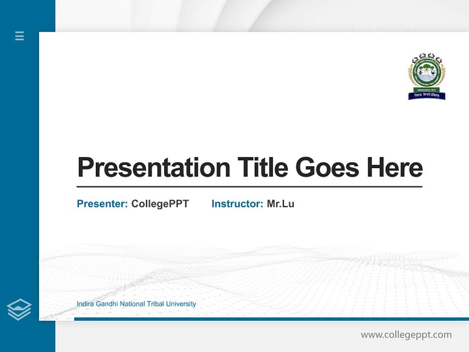 Indira Gandhi National Tribal University Thesis Proposal/Graduation Defense PPT Template4:3 ratio PPT effect preview image5