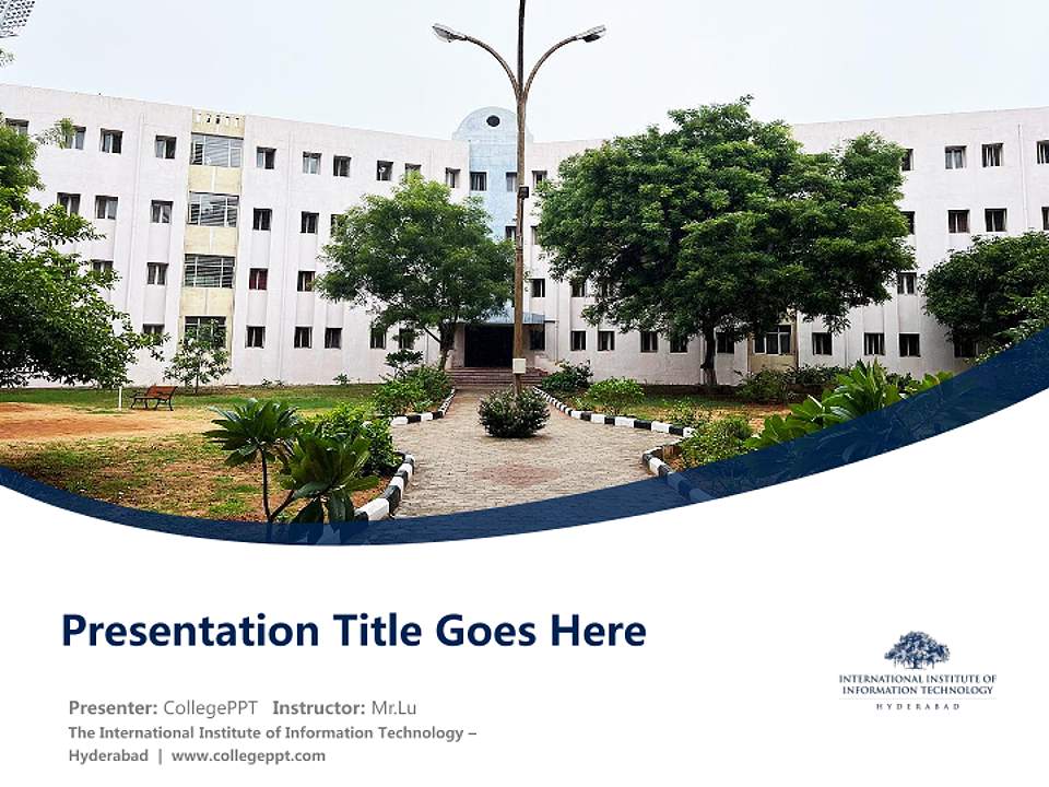 The International Institute of Information Technology – Hyderabad Course/Courseware Creation PPT Template4:3 ratio PPT effect preview image5