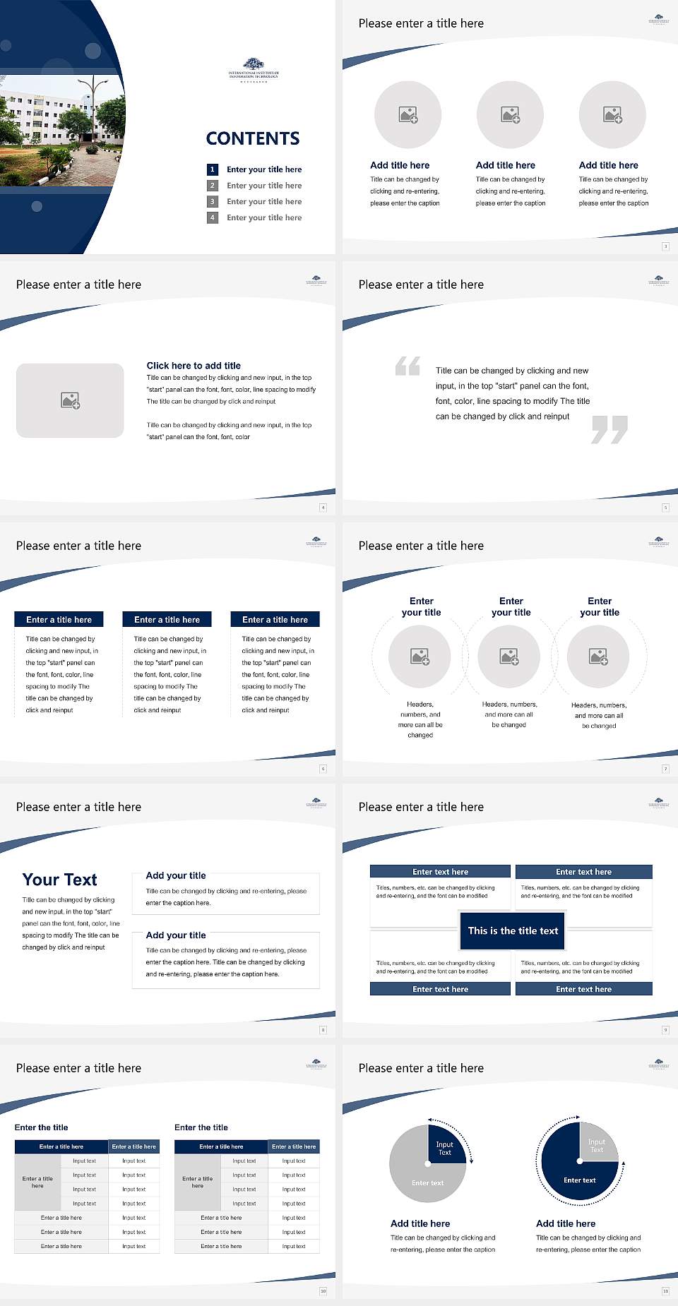 The International Institute of Information Technology – Hyderabad Course/Courseware Creation PPT Template4:3 ratio PPT effect preview image2
