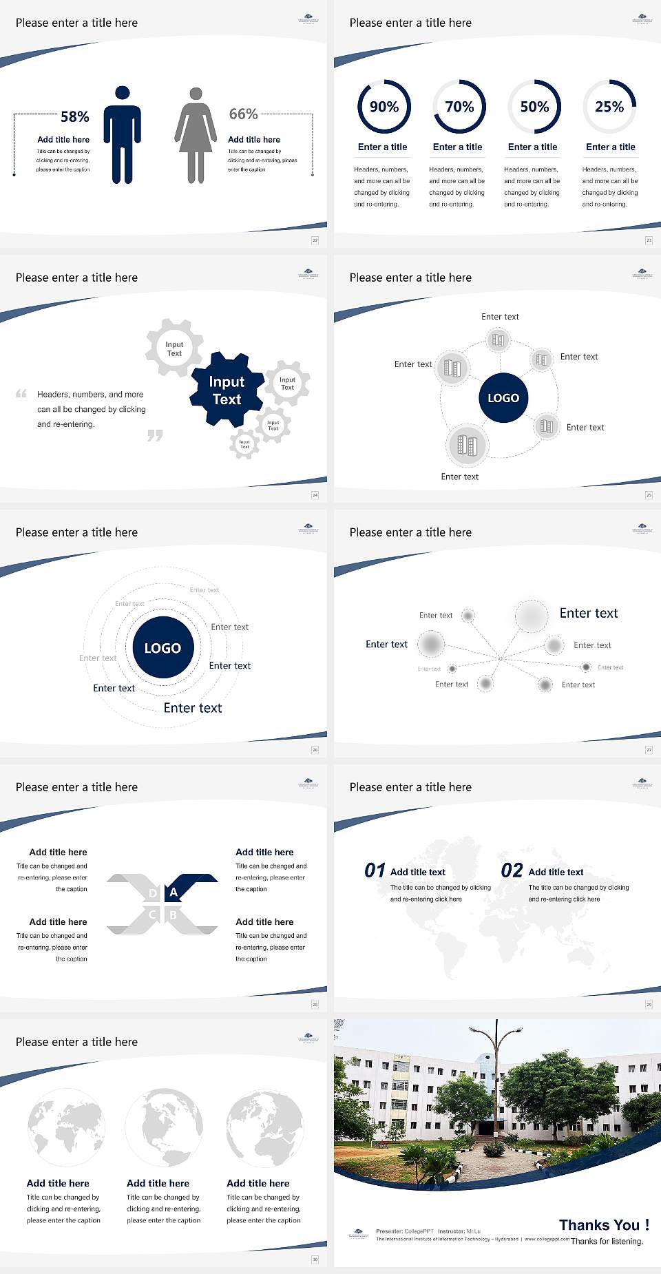 The International Institute of Information Technology – Hyderabad Course/Courseware Creation PPT Template4:3 ratio PPT effect preview image4