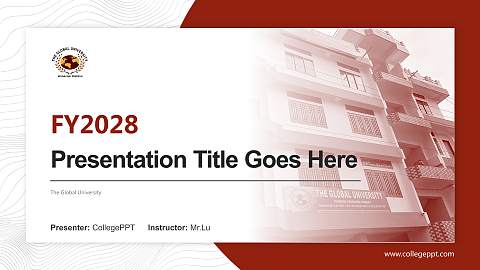 The Global University Academic Presentation/Research Findings Report PPT Template